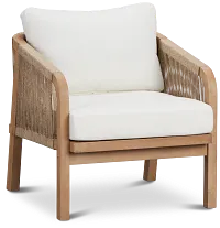 Laguna Light Tone Chair With White Cushion