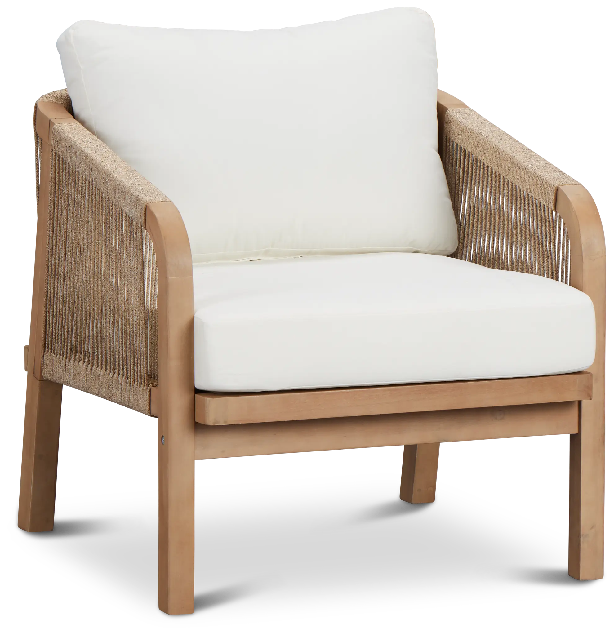 Laguna Light Tone Chair With White Cushion Laguna Light Tone Chair With White Cushion