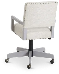 Newport Gray Wood Upholstered Desk Chair