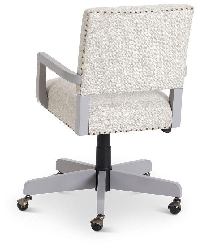 Newport Gray Wood Upholstered Desk Chair (4)