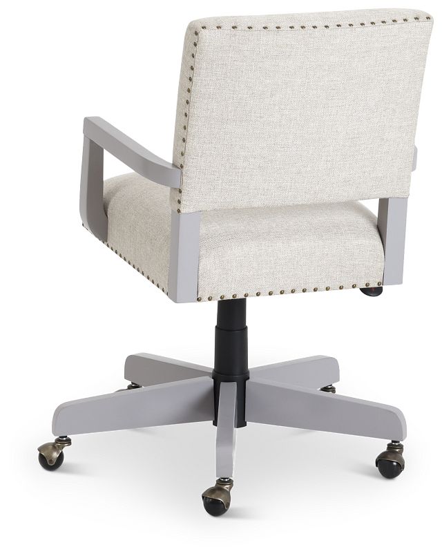 Newport Gray Wood Upholstered Desk Chair