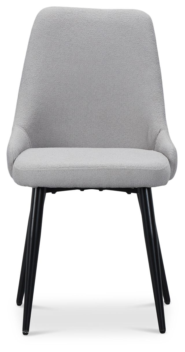 Andover Gray Curved Upholstered Side Chair