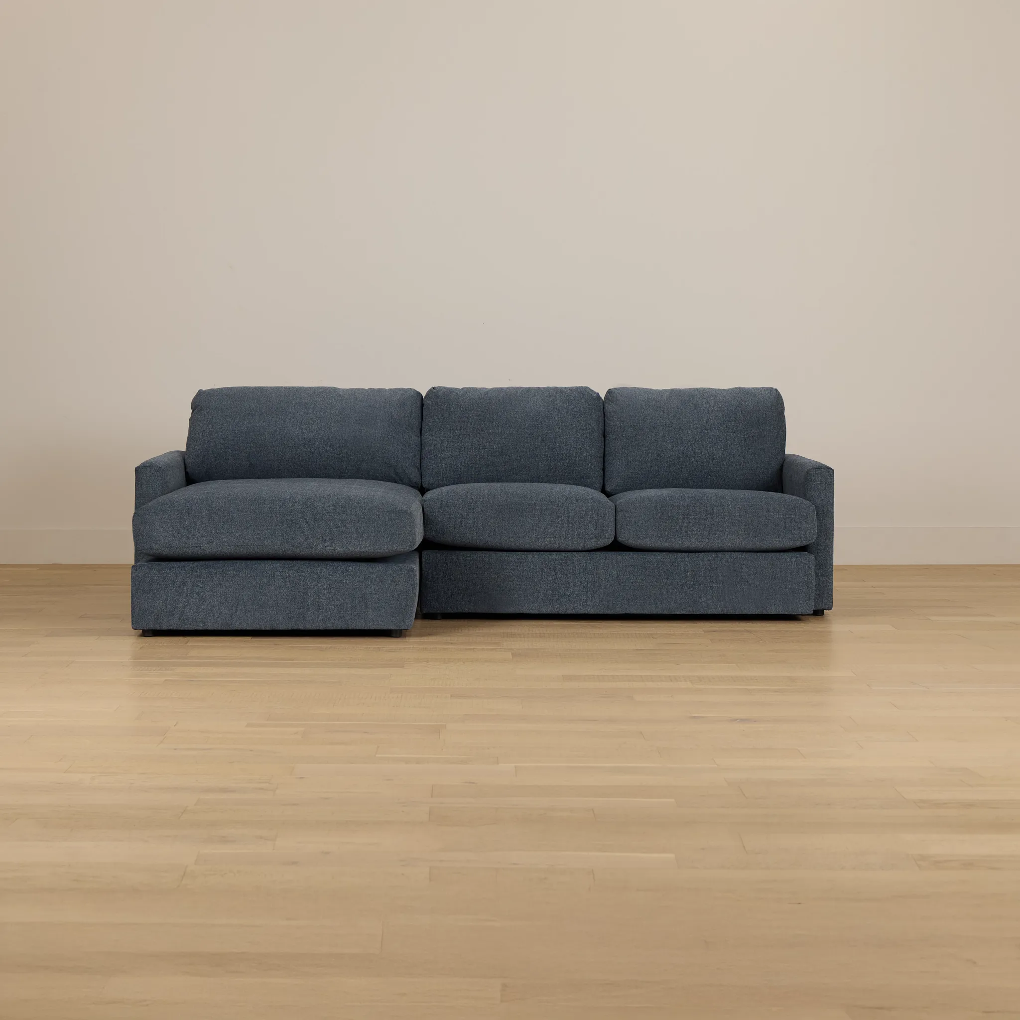 Noah Blue Fabric Left Chaise Sectional