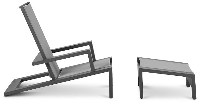 Linear Dark Gray Chair & Otto