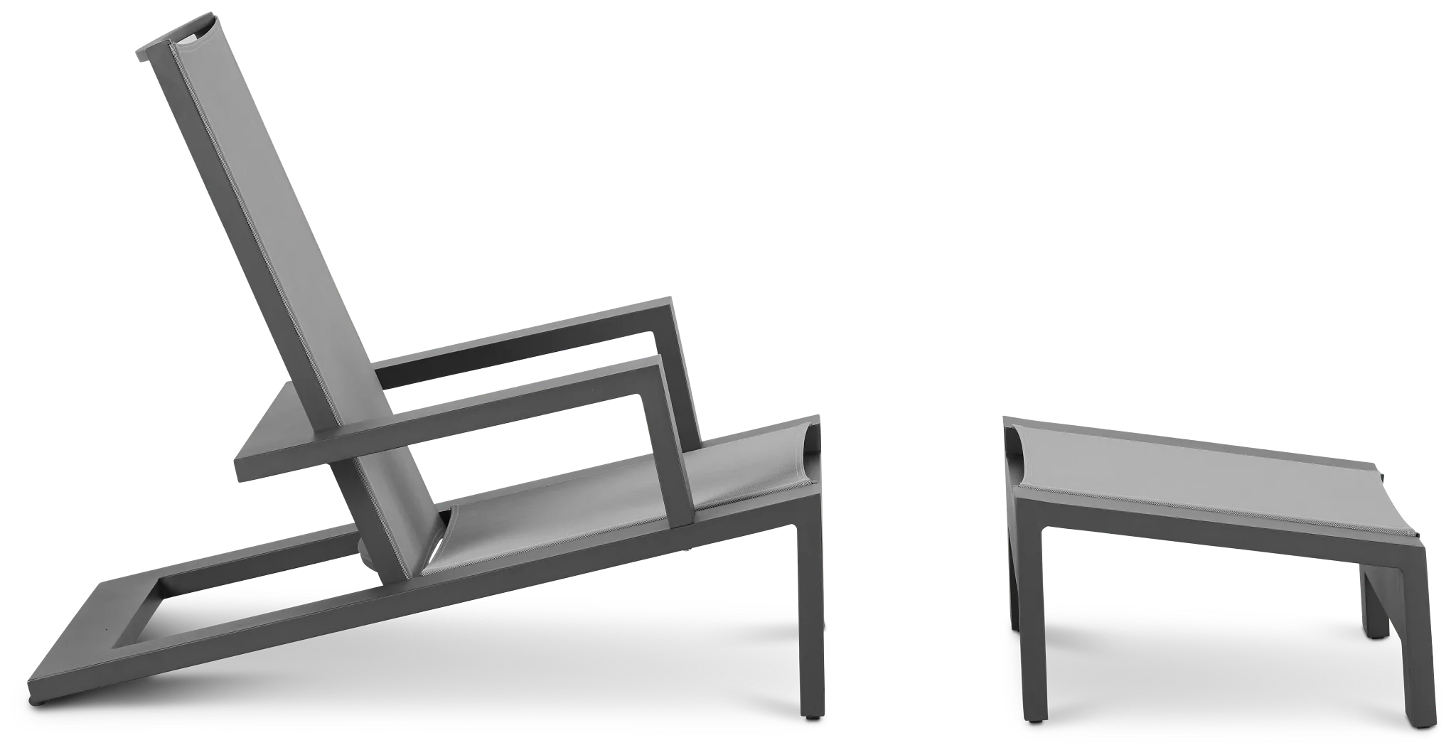 Linear Dark Gray Chair & Otto