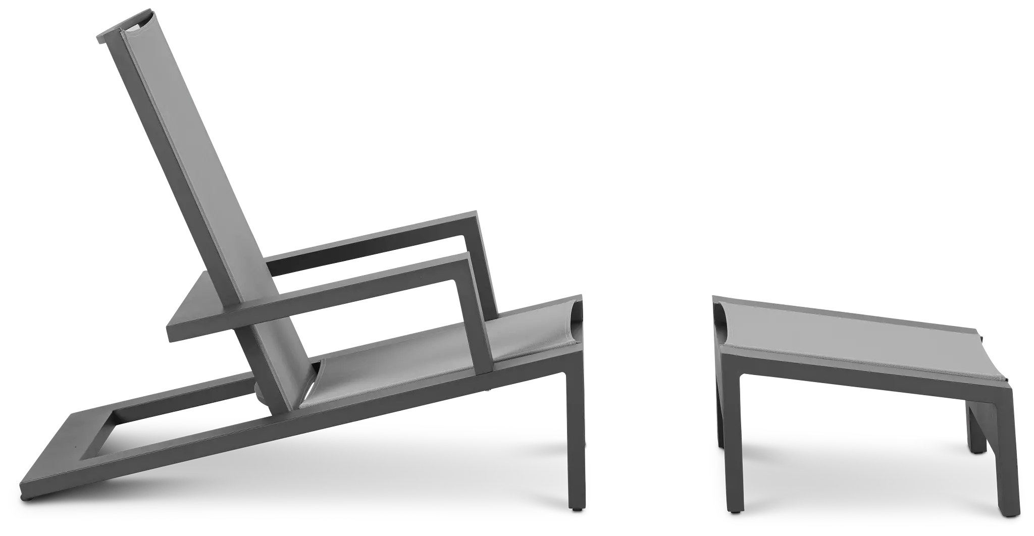 Linear Dark Gray Chair & Otto Linear Dark Gray Chair & Otto
