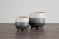 Livia Gray Set Of 2 Planter