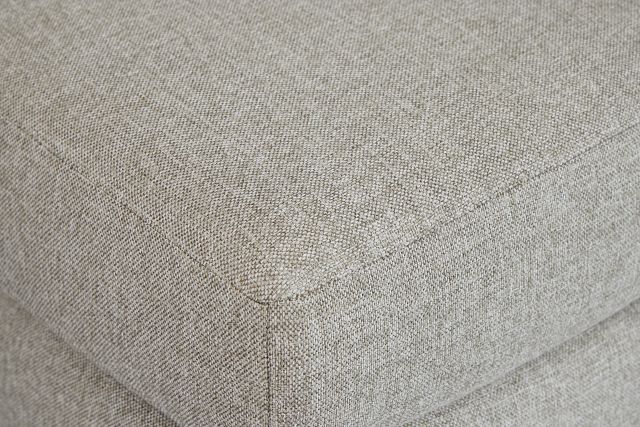 Noah Khaki Fabric Ottoman