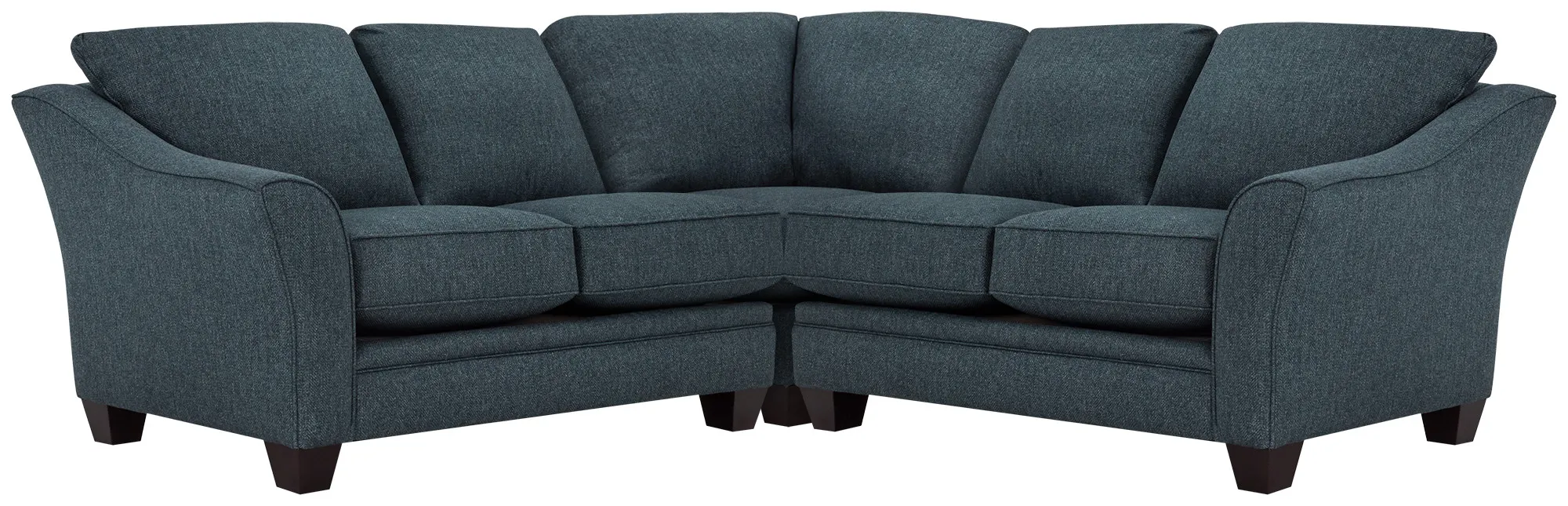 Avery Dark Blue Fabric Small Two-arm Sectional