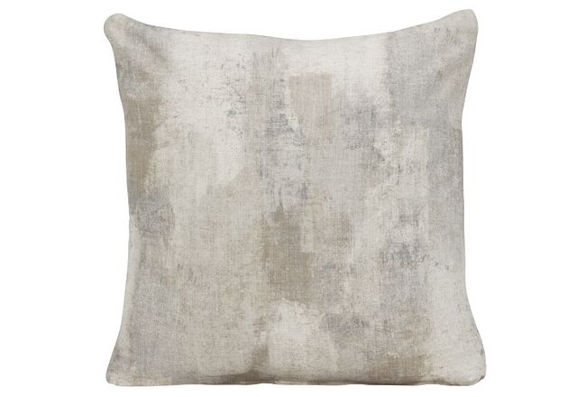 Antalya Gray Fabric Square Accent Pillow