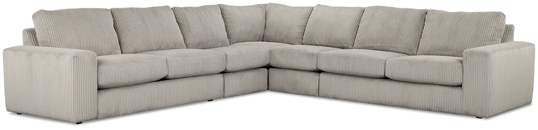 Charlie Gray Fabric Large Two-arm Sectional