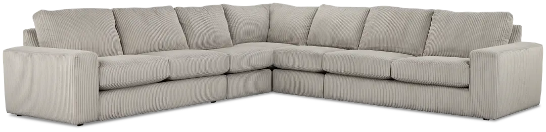 Charlie Gray Fabric Large Two-arm Sectional Charlie Gray Fabric Large Two-arm Sectional