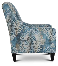 Soledad Blue Fabric Accent Chair