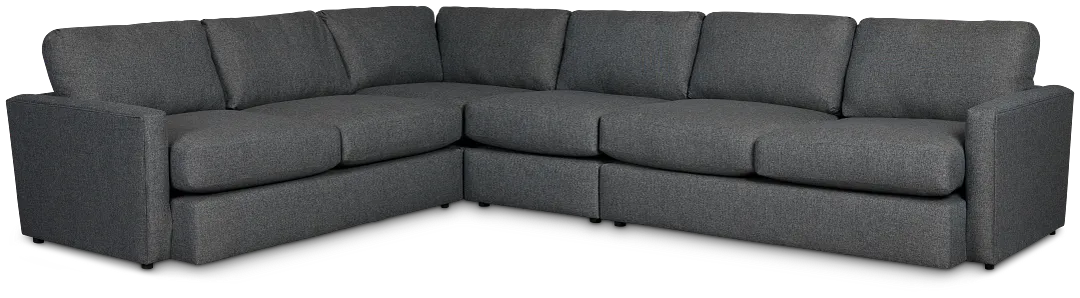 Noah Dark Gray Fabric Medium Two-arm Sectional