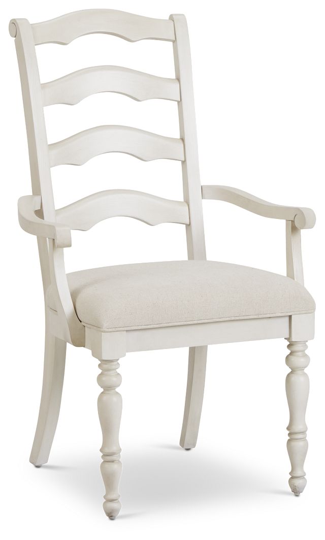 Savannah Ivory Wood Arm Chair