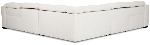 Ellis Light Beige Fabric Small Two-arm Power Reclining Sectional