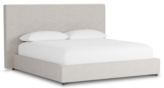 Grayton Maguire Pewter 54" Upholstered Platform Bed