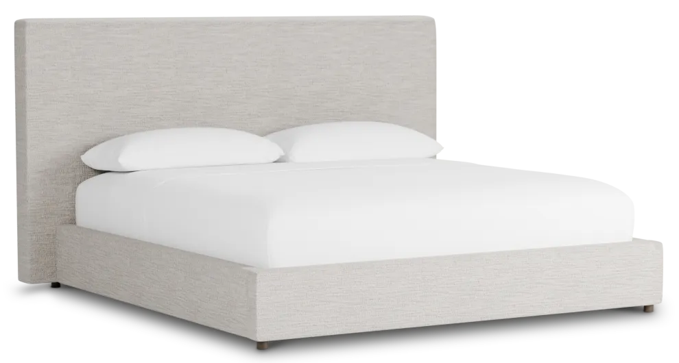 Grayton Maguire Pewter 54" Upholstered Platform Bed