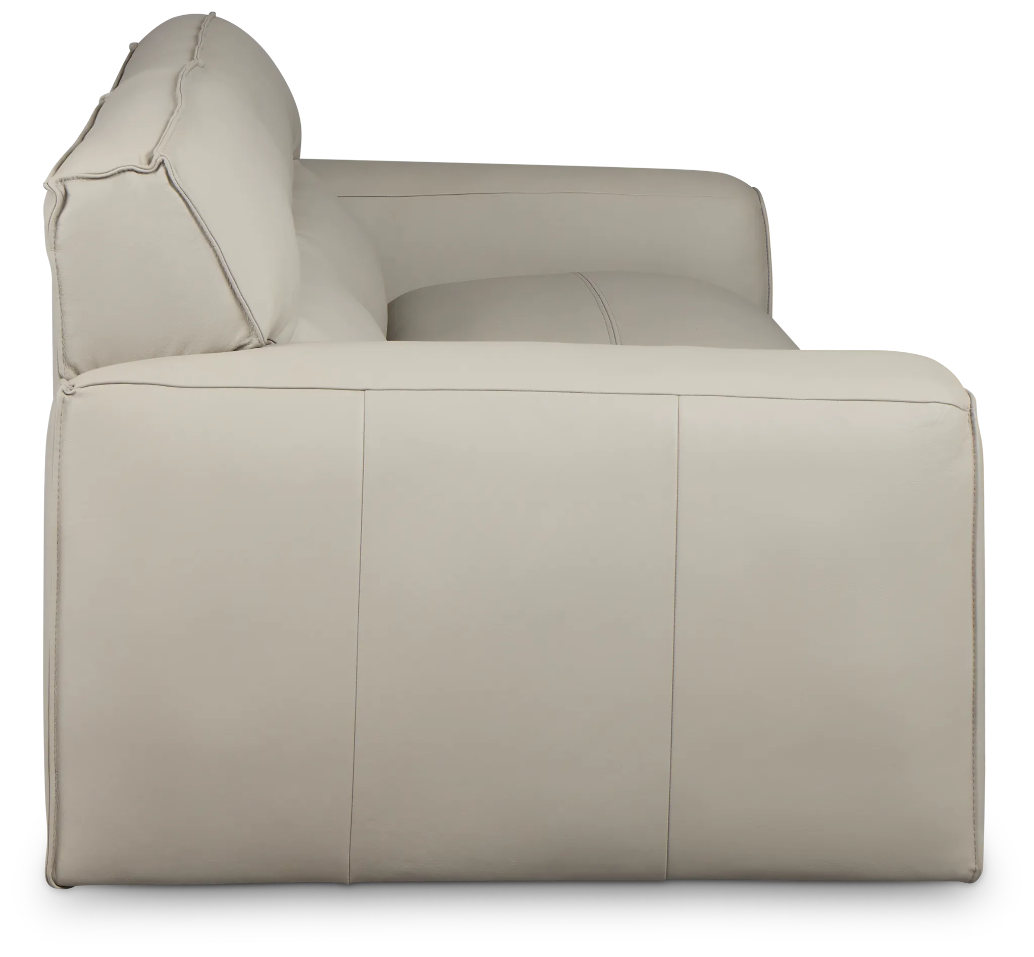 Blanca Gray Leather Sofa