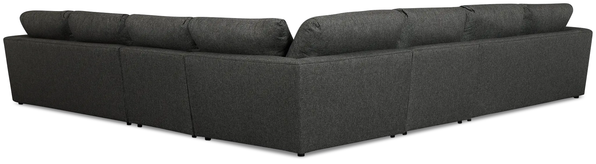 Brantley Dark Gray Fabric Large Two-arm Sectional Brantley Dark Gray Fabric Large Two-arm Sectional