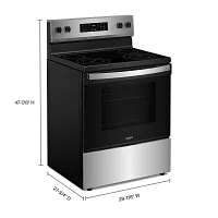 Whirlpool 3030 Series Stainless Steel Electric Range
