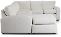 Colby White Micro Left Chaise Sectional