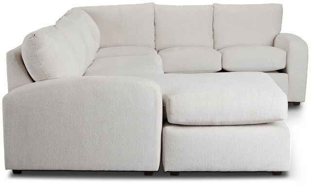 Colby White Micro Left Chaise Sectional