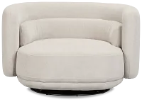 Presley Light Gray Fabric Swivel Chair