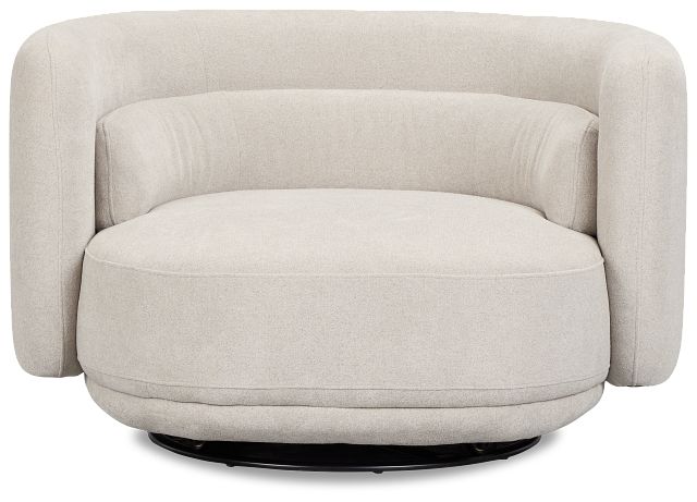 Presley Light Gray Fabric Swivel Chair