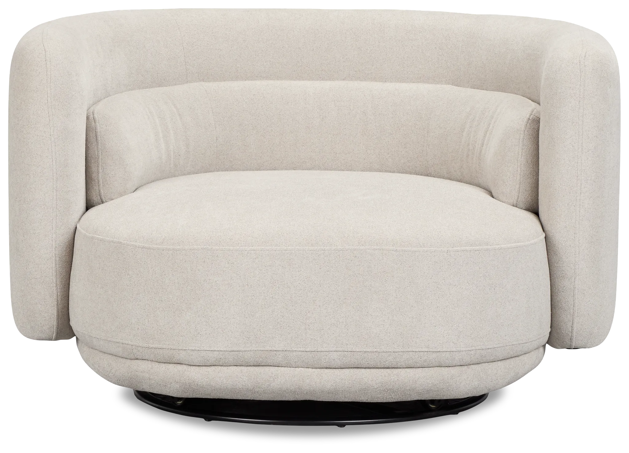 Presley Light Gray Fabric Swivel Chair