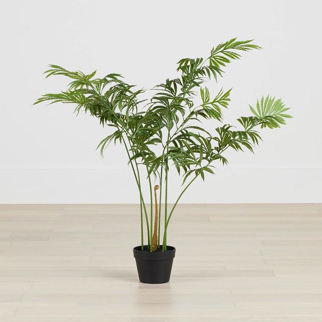 Leatherleaf Fern Black 47" Greenery