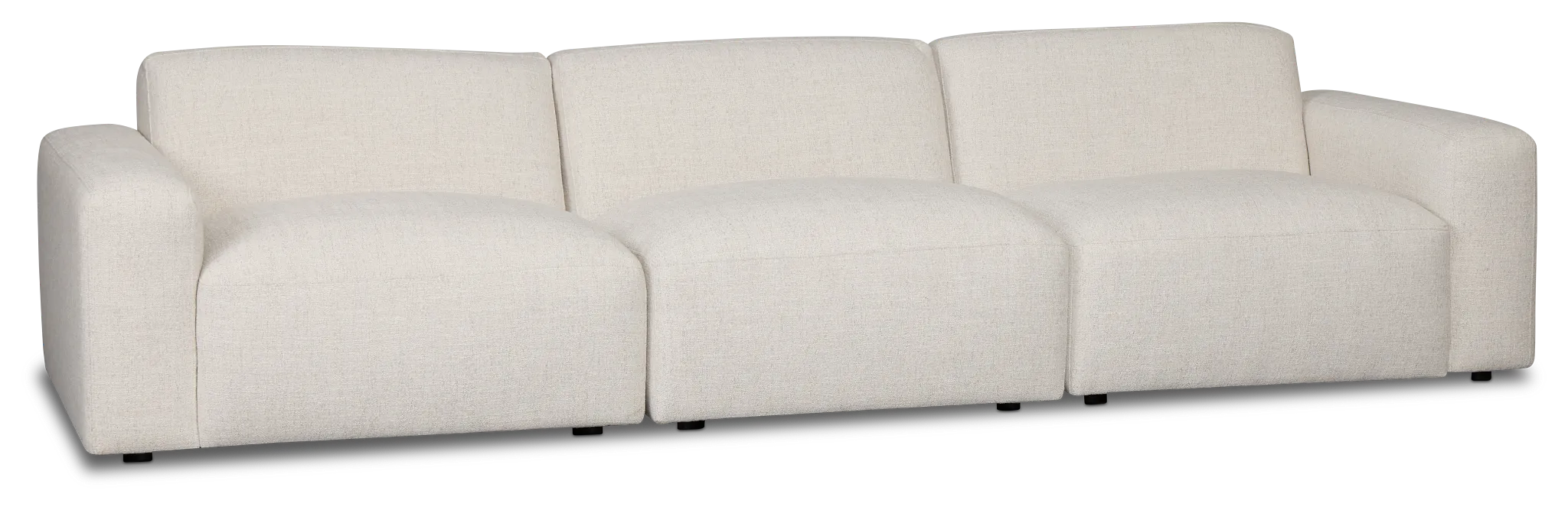 Baylor Light Beige Fabric 3-piece Modular Sofa