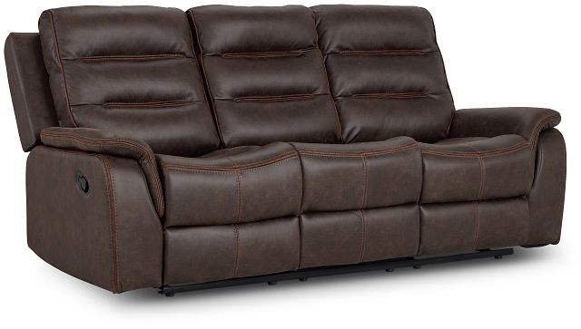 Grayson Brown Micro Reclining Sofa