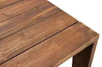 Linear Teak 70" Teak Table & 4 Teak Sling Side Chairs