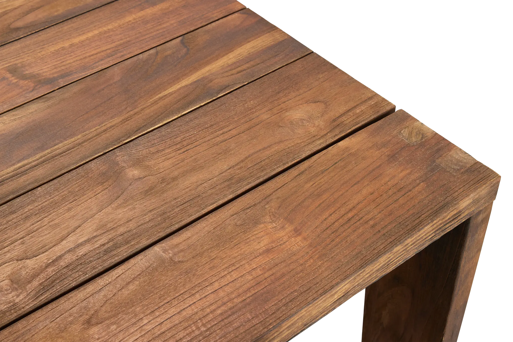 Linear Teak 70" Teak Table & 4 Teak Sling Side Chairs Linear Teak 70" Teak Table & 4 Teak Sling Side Chairs