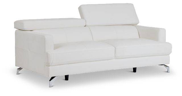 Marquez White Micro Sofa