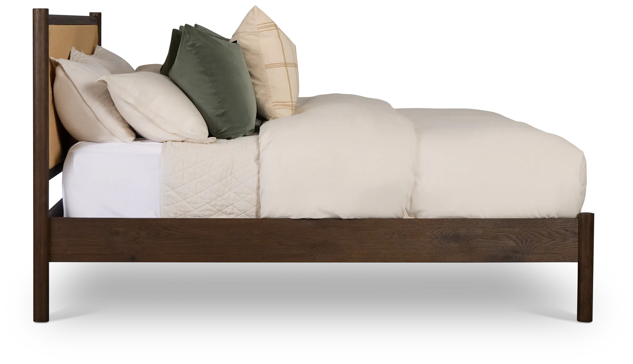 Santorini Dark Tone Woven Panel Bed