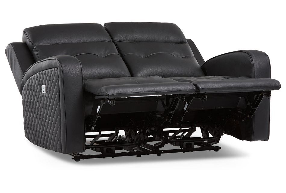 Mccoy Black Micro Power Reclining Loveseat Living Room Reclining Loveseats City Furniture