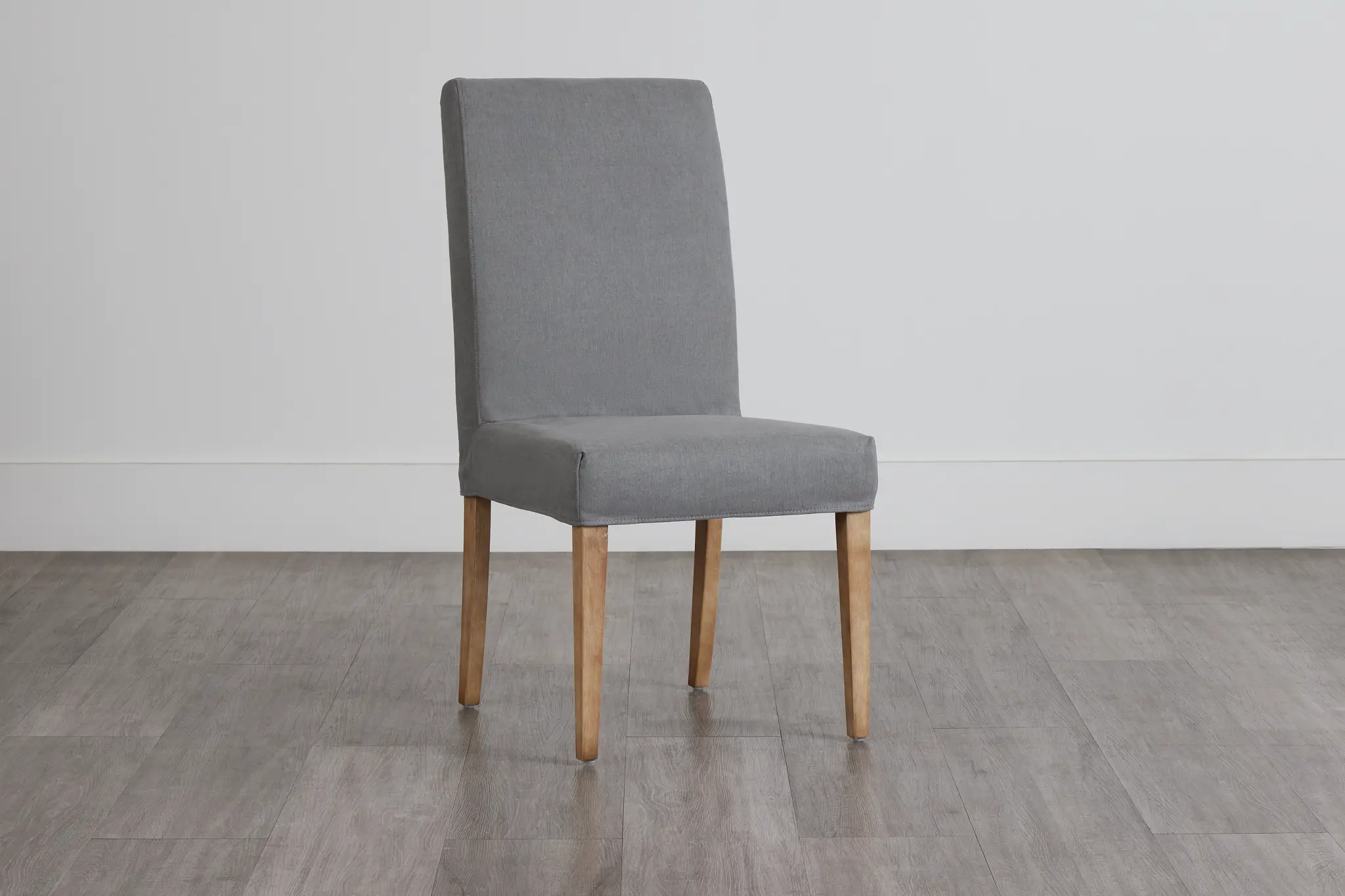 Destination Light Gray Short Slipcover Chair With Light Tone Leg Destination Light Gray Short Slipcover Chair With Light Tone Leg