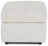 Noah Ivory Fabric Ottoman