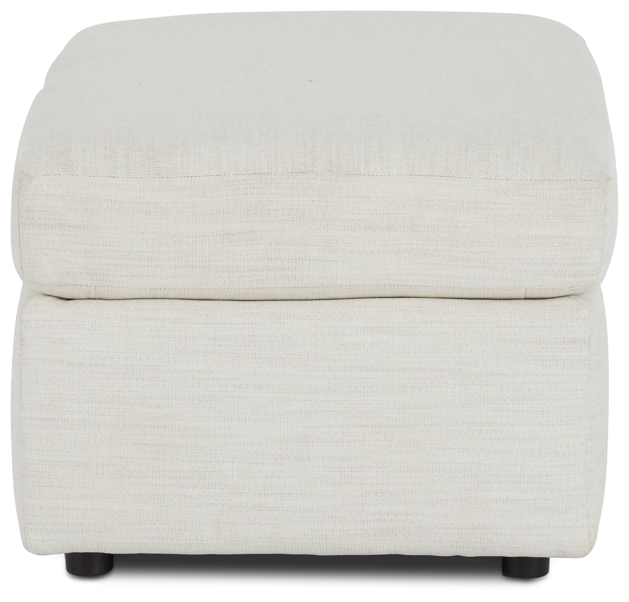 Noah Ivory Fabric Ottoman