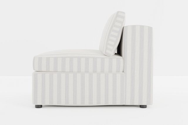 Destin Sea Lane Light Gray Fabric Armless Chair
