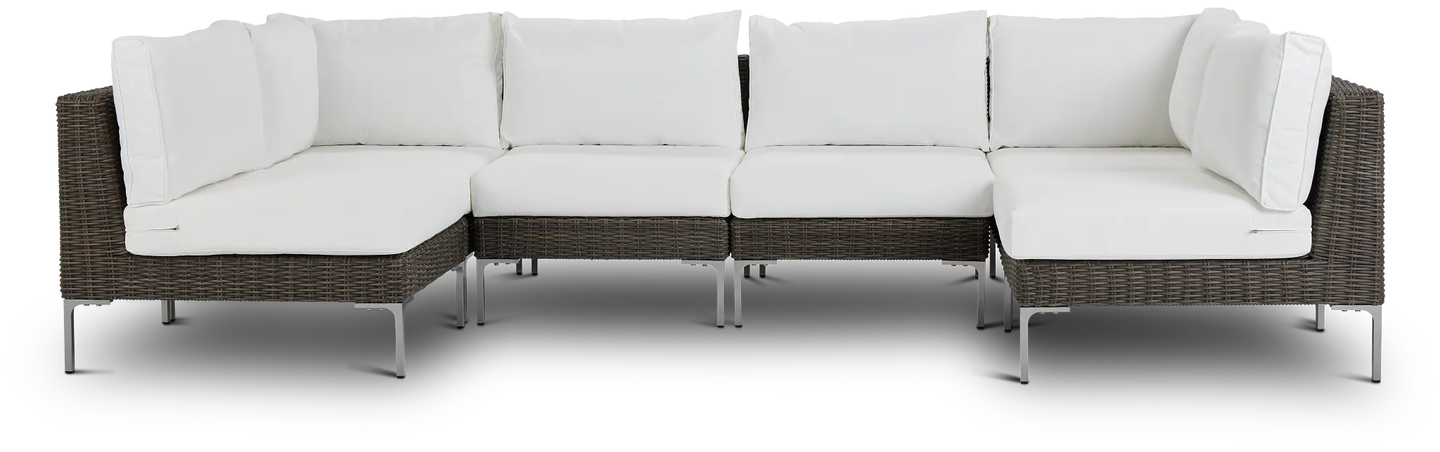 Tulum White Woven 6-piece Modular Sectional Tulum White Woven 6-piece Modular Sectional