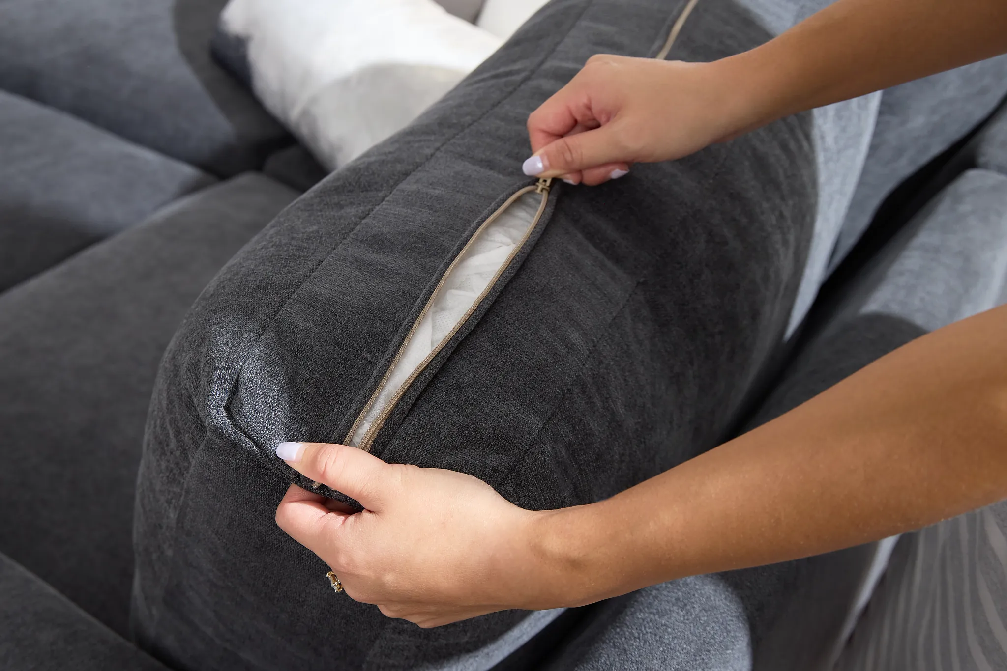 Citymod Dark Gray Fabric 8-piece Pit Sectional