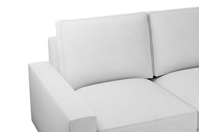 Edgewater Suave White Small Two-arm Sectional