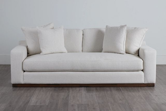 Mckenzie White Fabric Sofa (0)