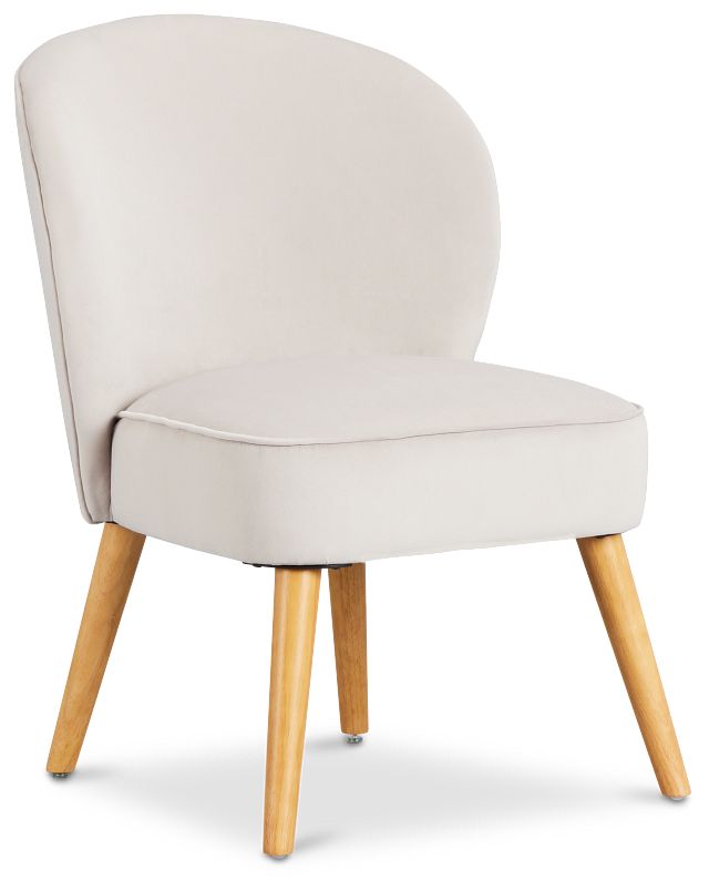 Kate Light Gray Velvet Accent Chair