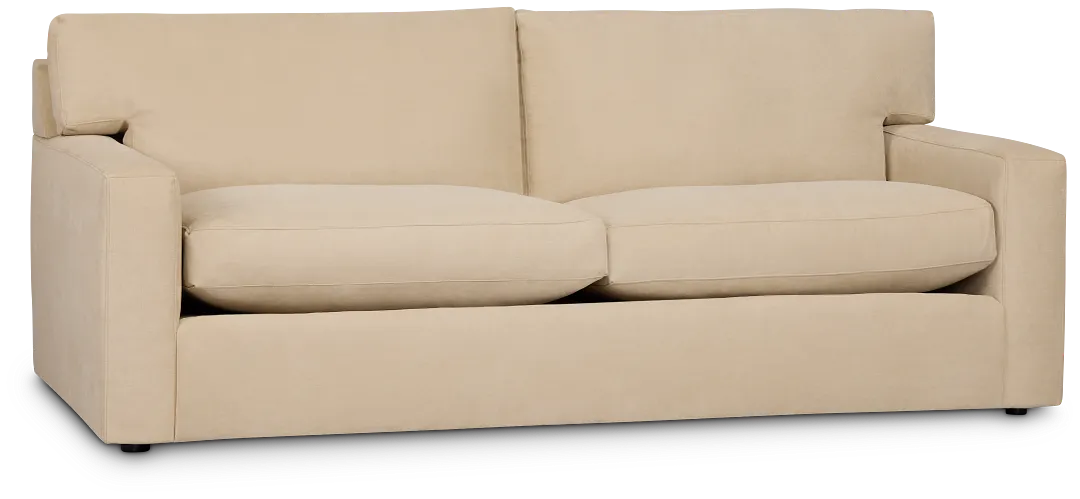 Hudson Beige Fabric Sofa