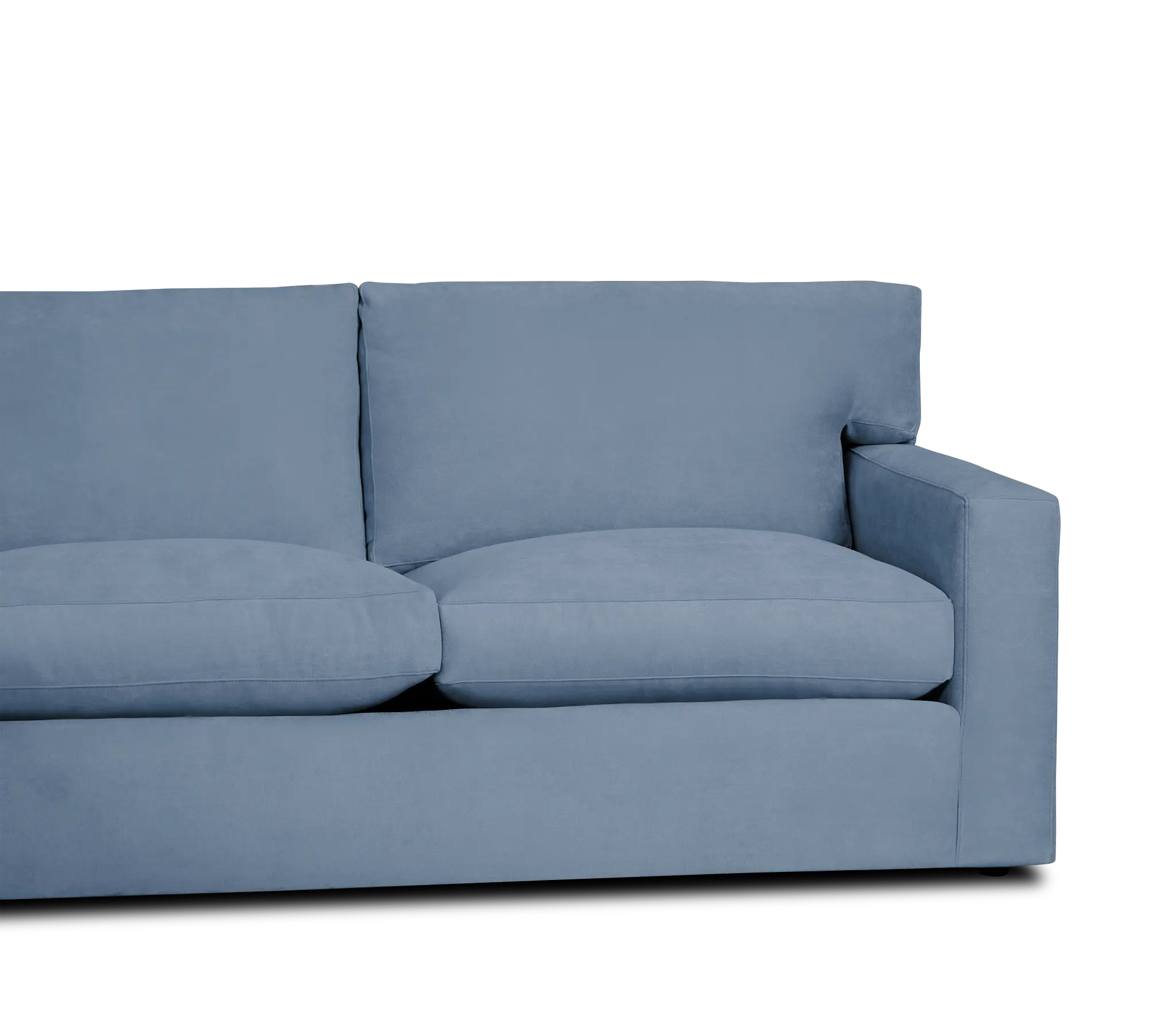 Hudson Blue Fabric Small Two-arm Sectional Hudson Blue Fabric Small Two-arm Sectional