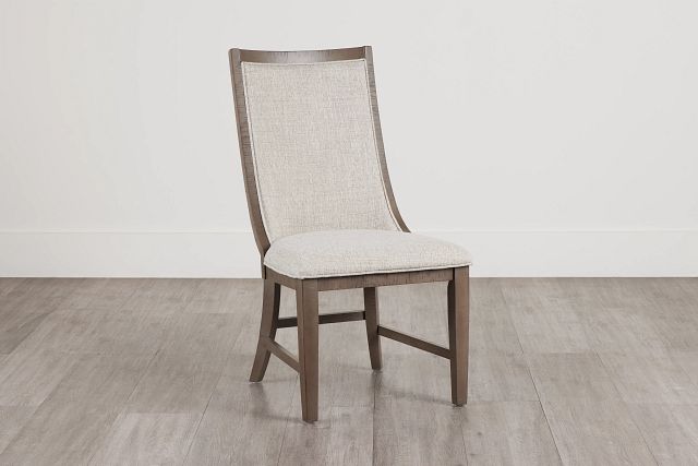 Heron Cove Light Tone Curved Upholstered Side Chair